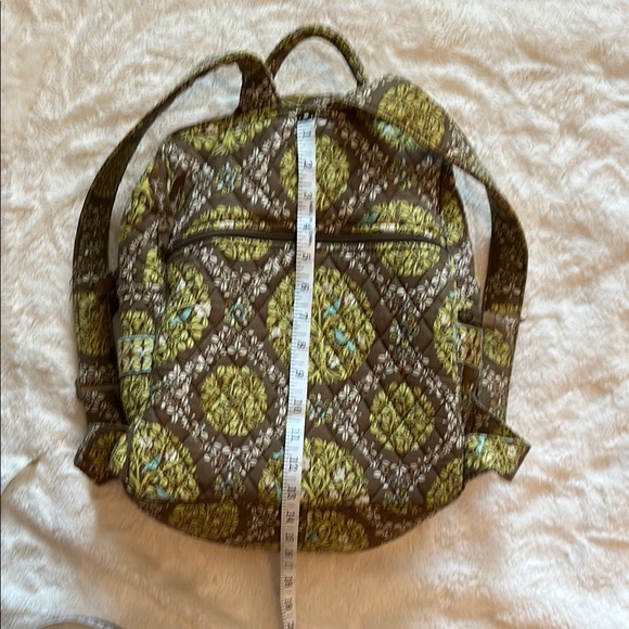 Vera Bradley Green and Brown Backpack with Structured Design - Picture 2 of 7